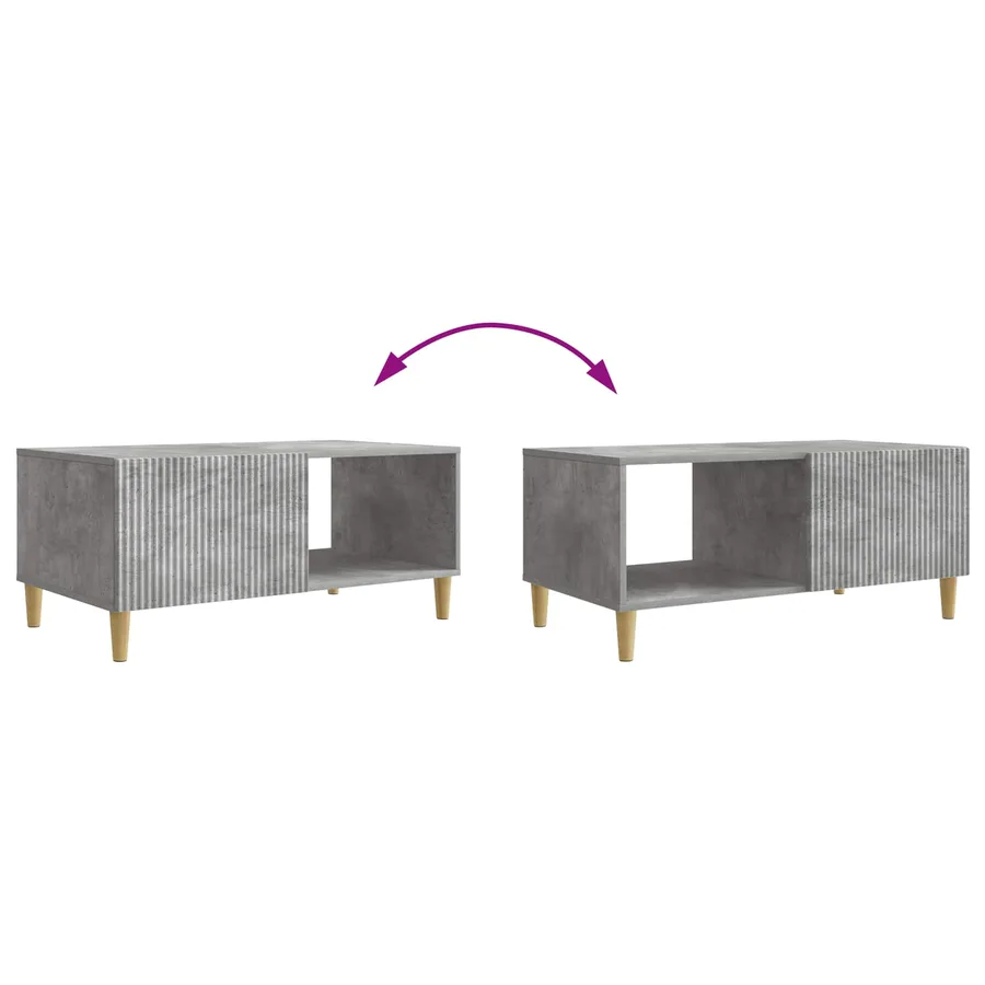 Table basse Gris béton 90 x 50 x 40 cm Bois d'ingénierie - 8