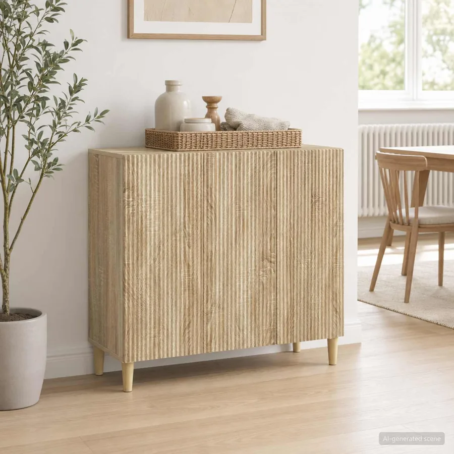 Buffet Chêne Sonoma 89 x 34,5 x 80 cm Bois d'ingénierie