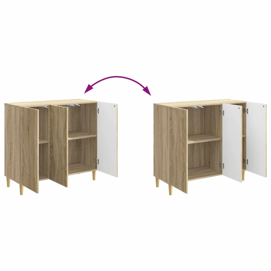 Buffet Chêne Sonoma 89 x 34,5 x 80 cm Bois d'ingénierie - 11