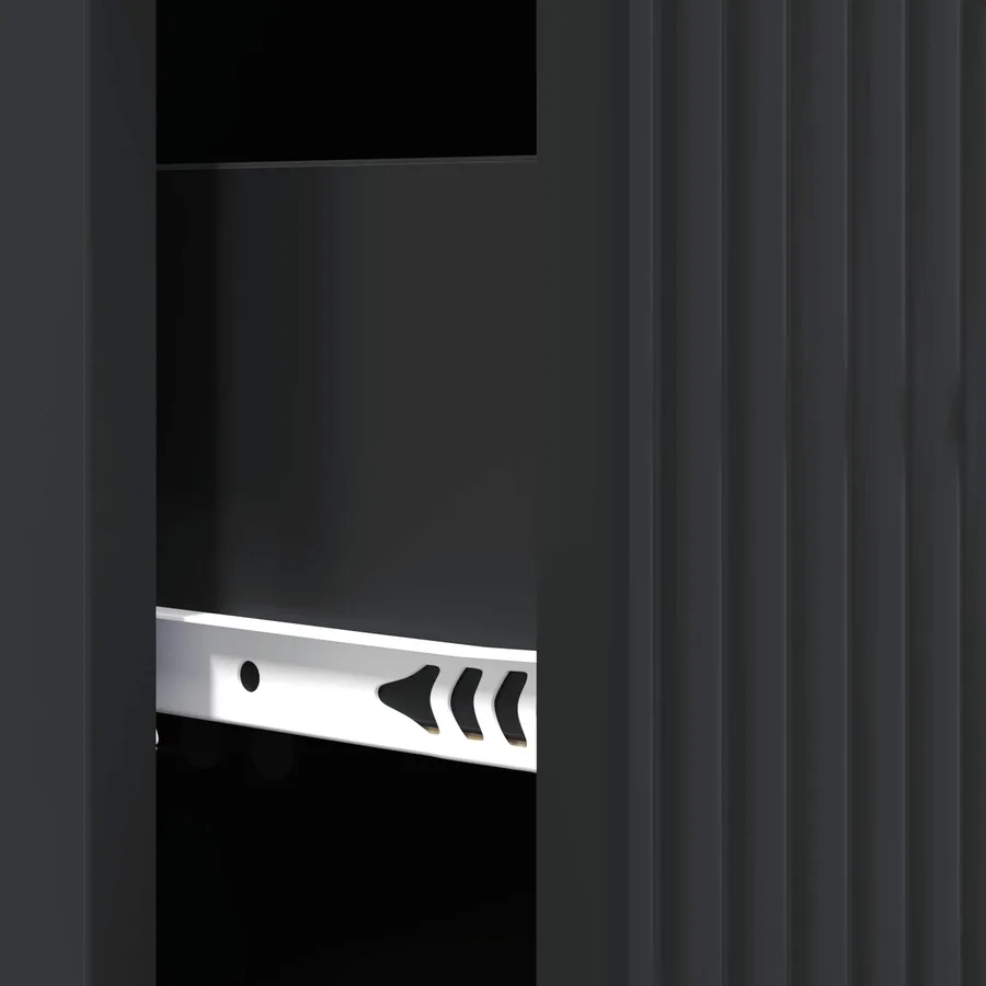 Armoire à tiroirs Noir 33 x 34,5 x 89,5 cm Bois d'ingénierie - 10