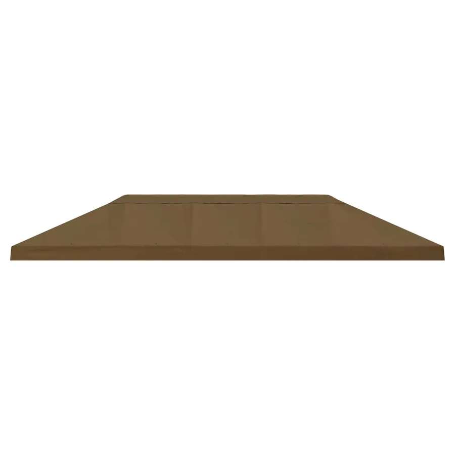 Housse de canopée de gazebo 6 x 3 m Taupe Polyester 190 - 3