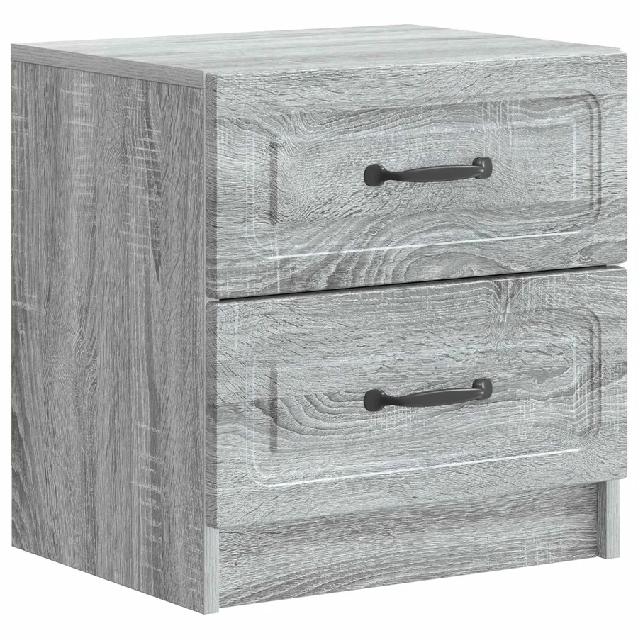 Cabinet de chevet 2 pcs Sonoma gris 43 x 34,5 x 44,5 cm - 5