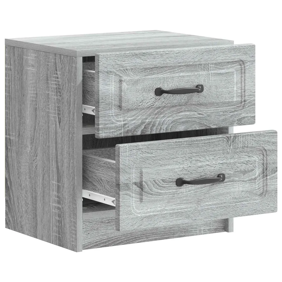Cabinet de chevet 2 pcs Sonoma gris 43 x 34,5 x 44,5 cm - 6