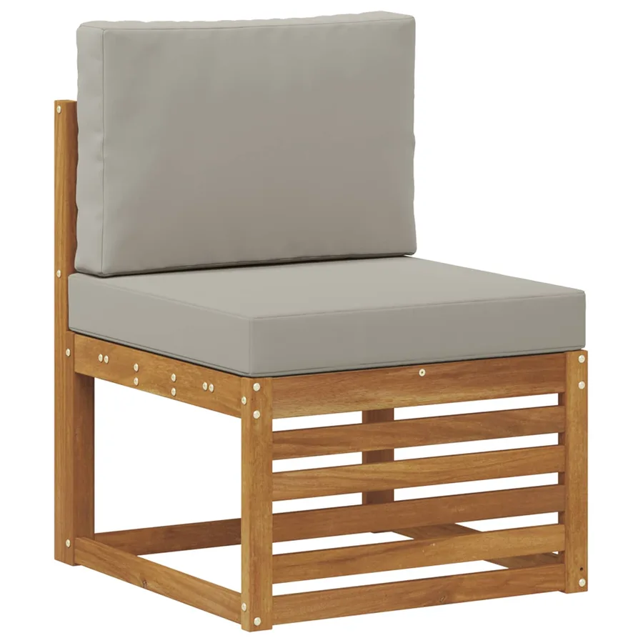 Ensemble de canapé d'angle 6 pcs Gris Naturel et Clair - 3