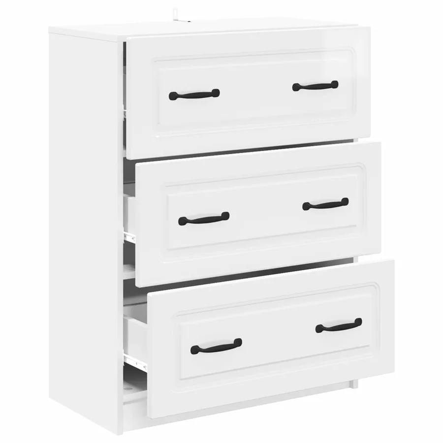 Armoire à tiroirs Blanc brillant 66 x 34,5 x 87 cm - 5