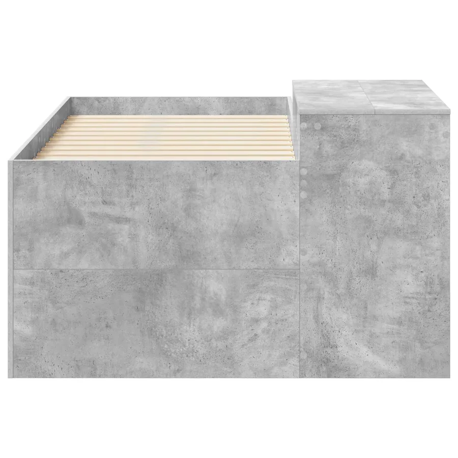 Lit haut pour enfants avec bureau Gris béton 80 x 160 cm - 4
