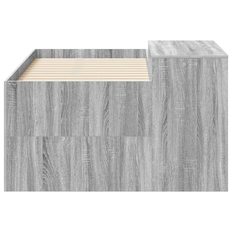 Lit haut pour enfants avec bureau Sonoma gris Bois d'ingénierie - 4