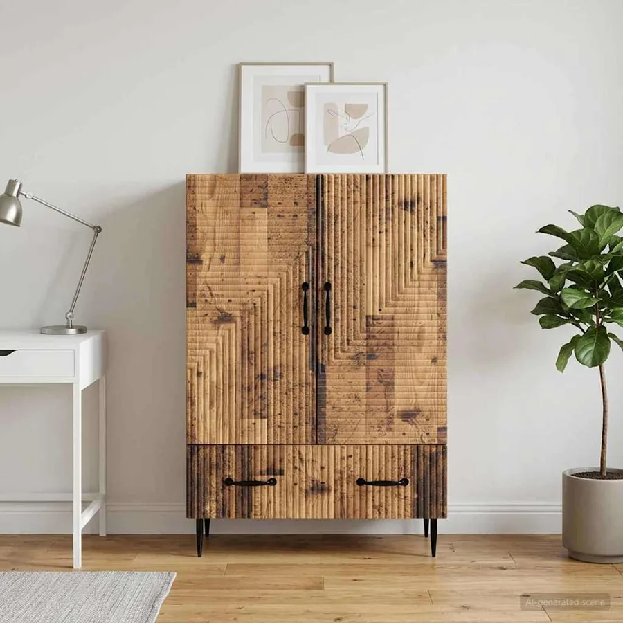 Buffet Bois ancien 66 x 34,5 x 95 cm Bois d'ingénierie
