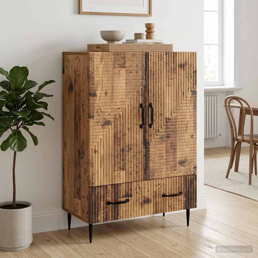 Buffet Bois ancien 66 x 34,5 x 95 cm Bois d'ingénierie - 3