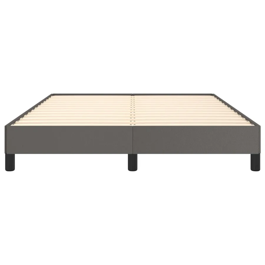 Cadre de lit sans matelas gris 140x200 cm similicuir - 5