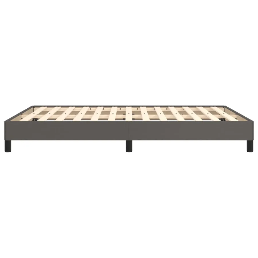 Cadre de lit sans matelas gris 140x200 cm similicuir - 6