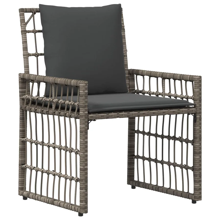 Ensemble de meubles d'extérieur 5 pcs Noir et Gris foncé - 5