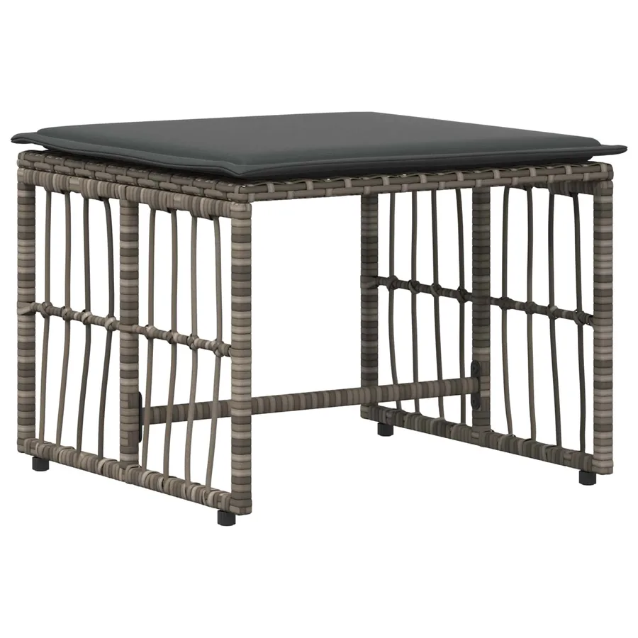 Ensemble de meubles d'extérieur 5 pcs Noir et Gris foncé - 6