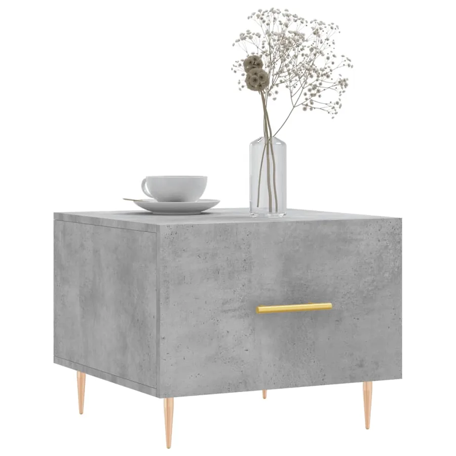 Tables basses 2 pcs gris béton 50x50x40 cm bois d'ingénierie - 3