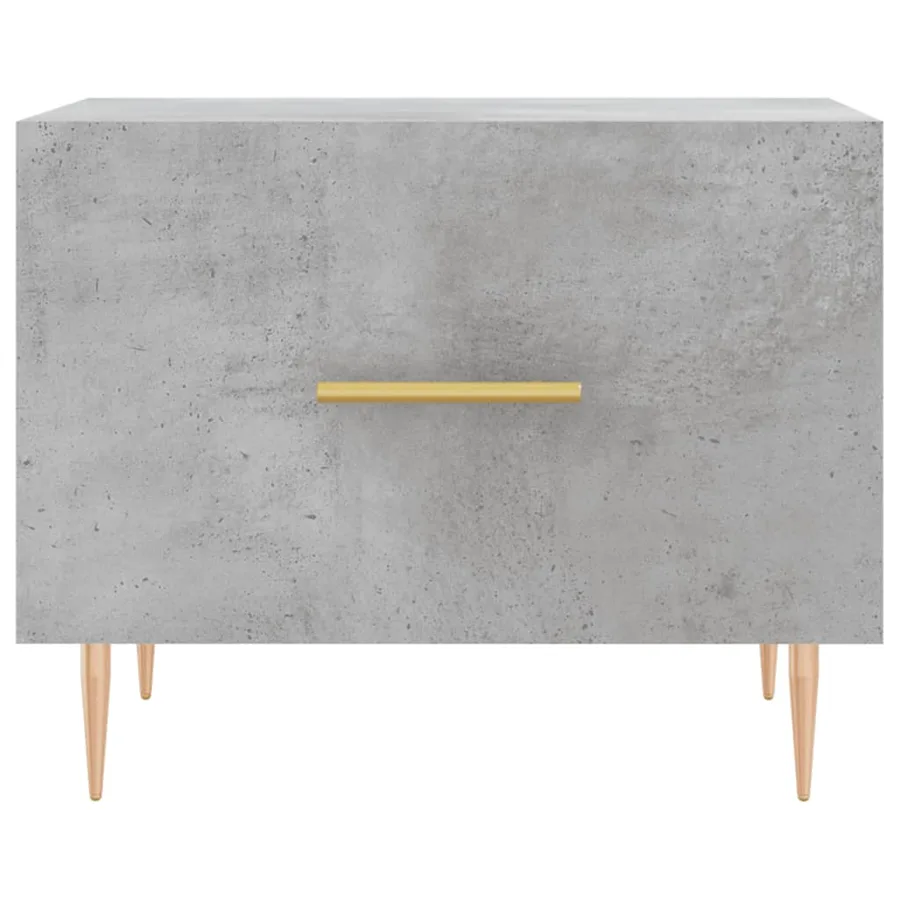 Tables basses 2 pcs gris béton 50x50x40 cm bois d'ingénierie - 6