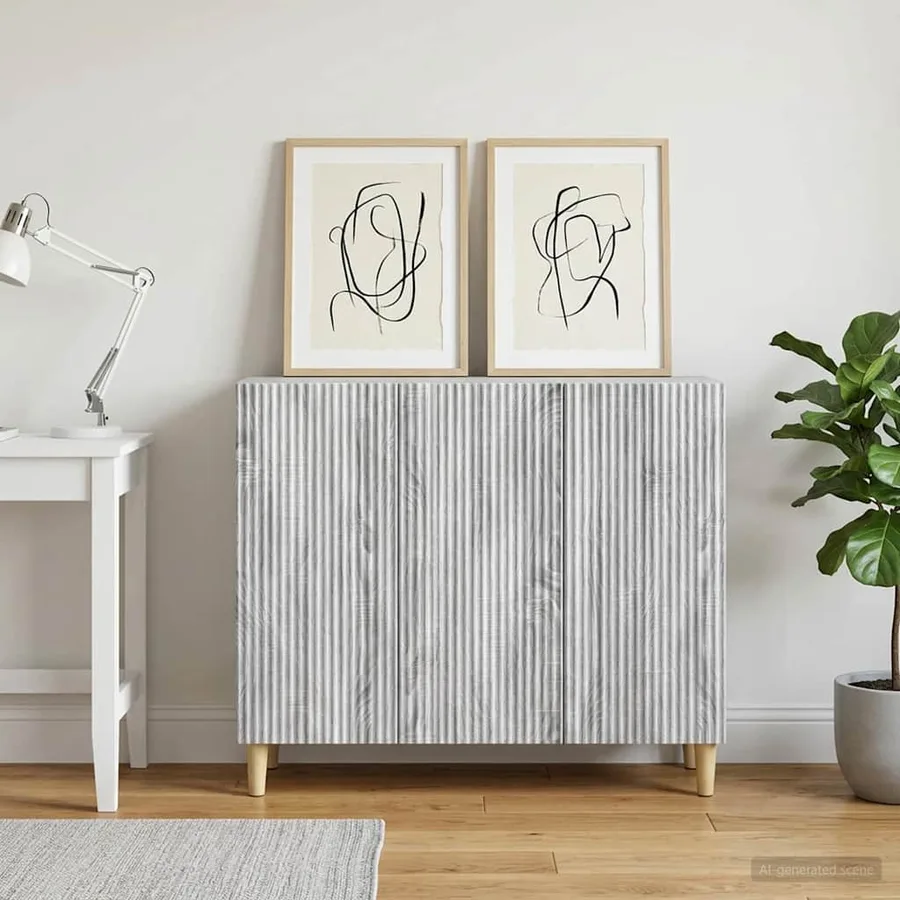 Buffet Sonoma gris 89 x 34,5 x 80 cm Bois d'ingénierie - 4