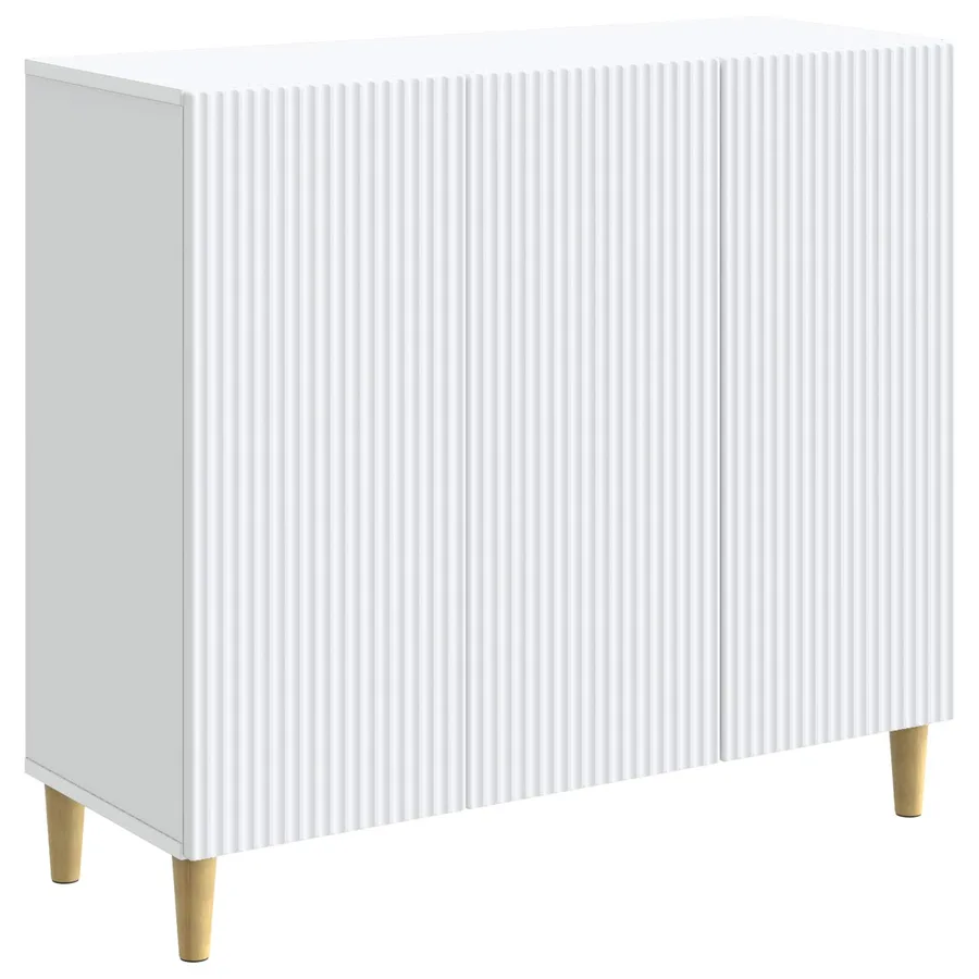 Buffet Blanc 89 x 34,5 x 80 cm Bois d'ingénierie - 2