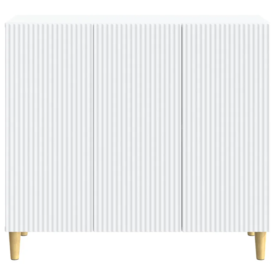 Buffet Blanc 89 x 34,5 x 80 cm Bois d'ingénierie - 6