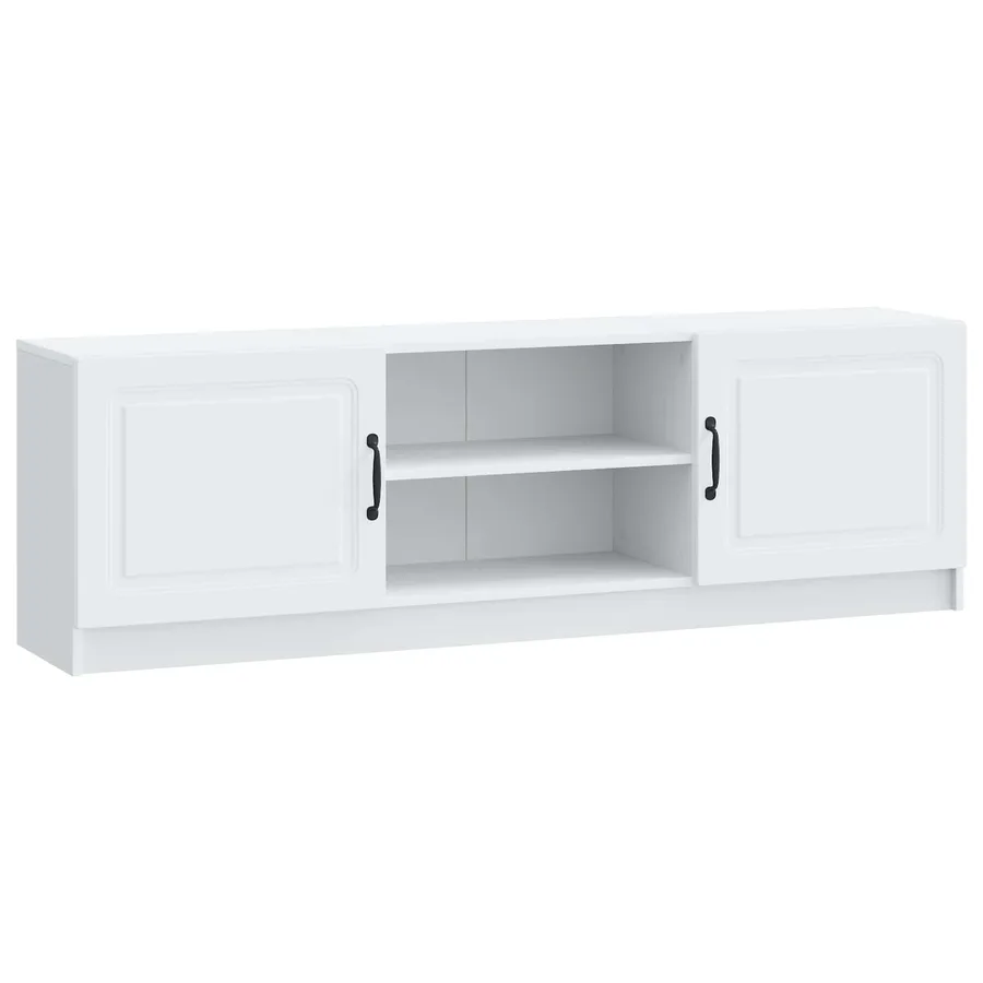 Meuble TV Blanc 150 x 31 x 47 cm Bois d'ingénierie - 2