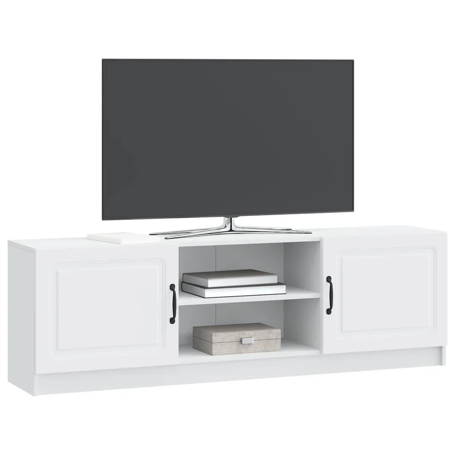 Meuble TV Blanc 150 x 31 x 47 cm Bois d'ingénierie - 3