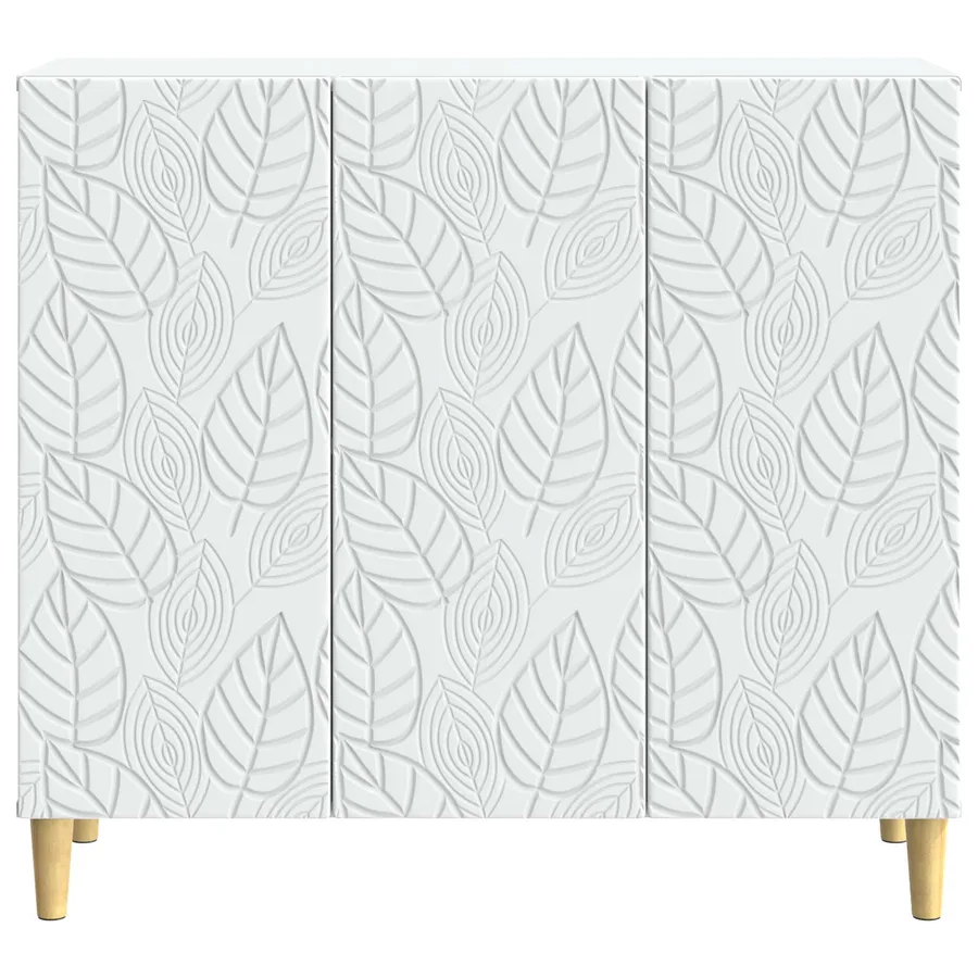Buffet Blanc 89 x 34,5 x 80 cm Bois d'ingénierie - 5