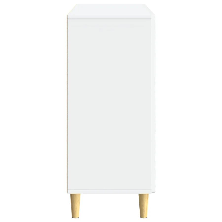 Buffet Blanc 89 x 34,5 x 80 cm Bois d'ingénierie - 6