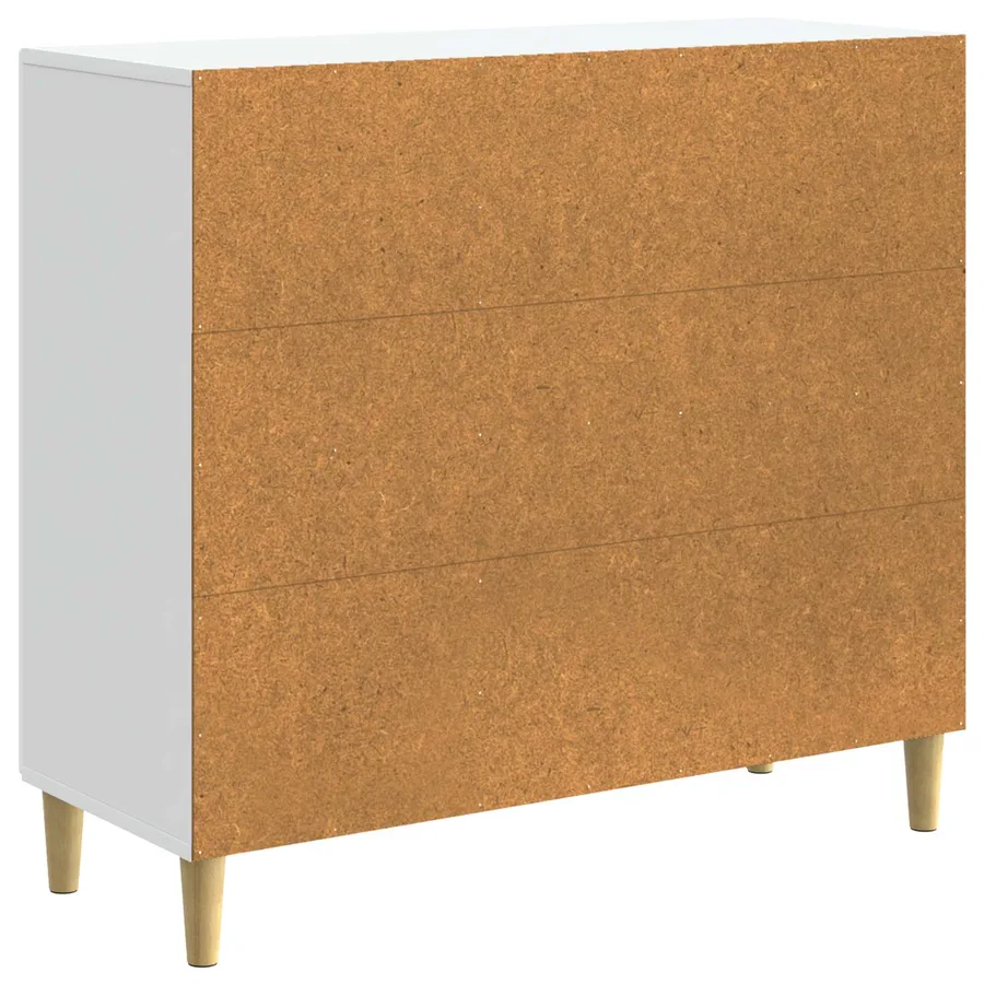 Buffet Blanc 89 x 34,5 x 80 cm Bois d'ingénierie - 7