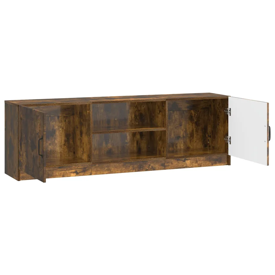 Meuble TV Chêne fumé 150 x 31 x 47 cm Bois d'ingénierie - 5