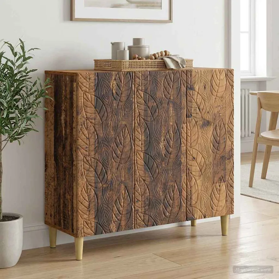 Buffet Bois ancien 89 x 34,5 x 80 cm Bois d'ingénierie