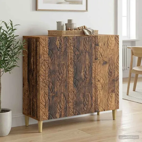 Buffet Bois ancien 89 x 34,5 x 80 cm Bois d'ingénierie