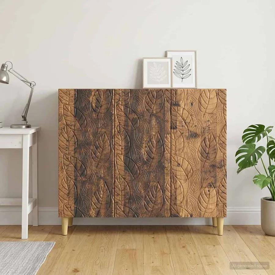 Buffet Bois ancien 89 x 34,5 x 80 cm Bois d'ingénierie - 3