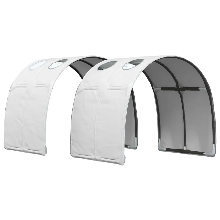Lit avec Tunnel 3 pc Blanc Bois d'ingénierie - 5