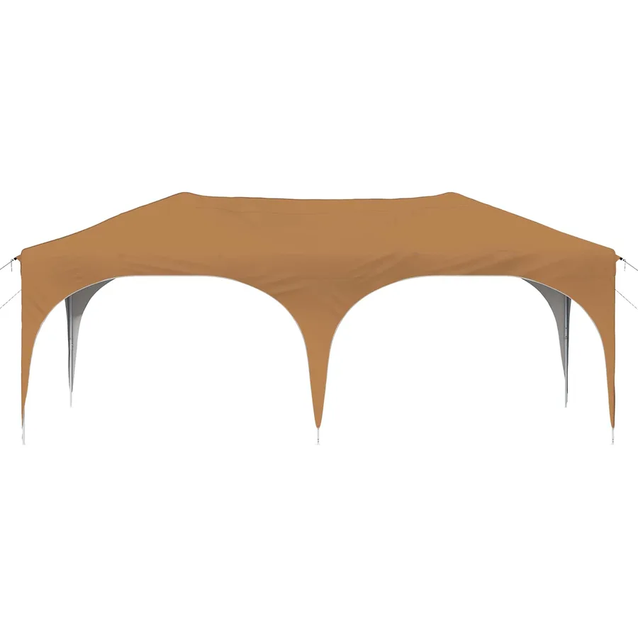 Tente de fête pop-up 575 x 288 x 245 cm Beige Tissu Oxford - 5