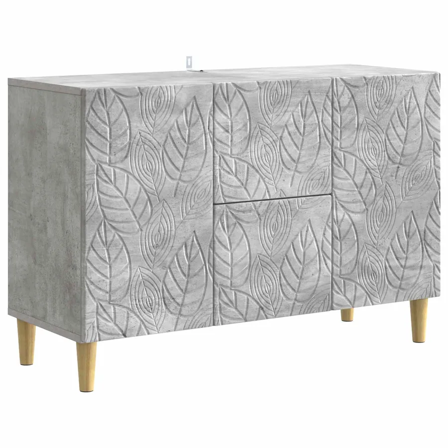 Buffet Gris béton 89 x 34,5 x 60 cm Bois d'ingénierie - 2