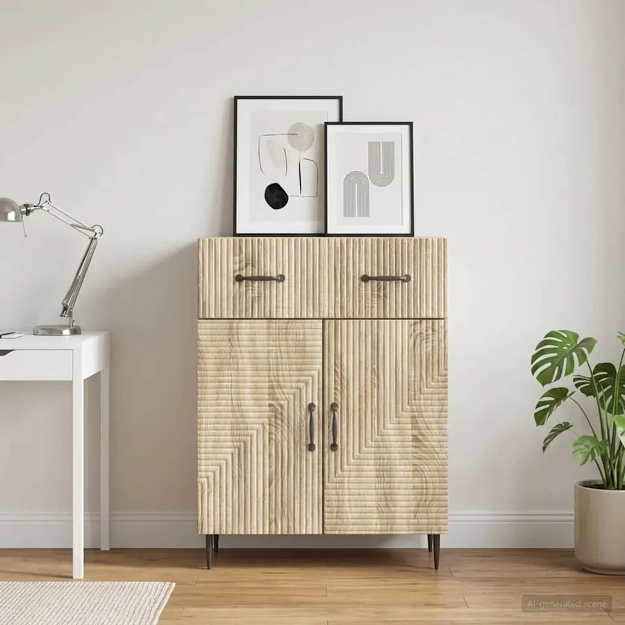 Buffet Chêne Sonoma 66 x 34,5 x 89,5 cm Bois d'ingénierie