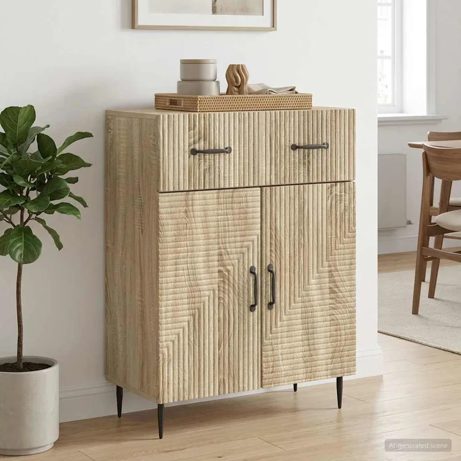 Buffet Chêne Sonoma 66 x 34,5 x 89,5 cm Bois d'ingénierie - 4