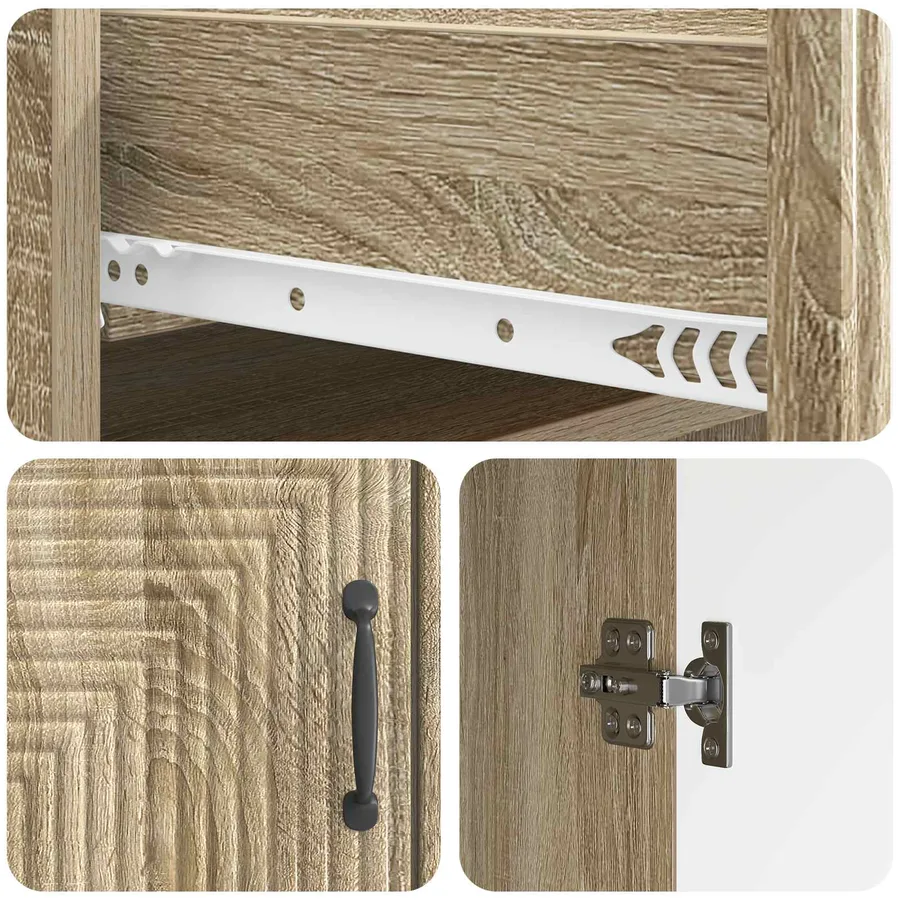Buffet Chêne Sonoma 66 x 34,5 x 89,5 cm Bois d'ingénierie - 9