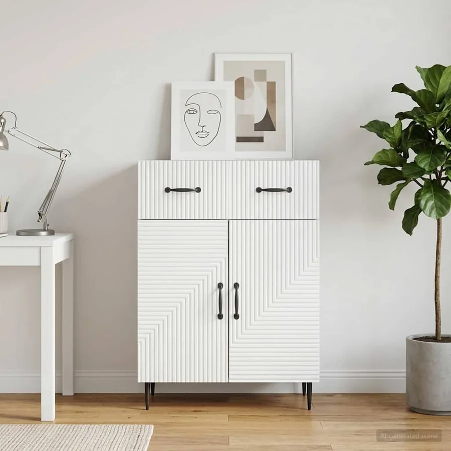 Buffet Blanc 66 x 34,5 x 89,5 cm Bois d'ingénierie