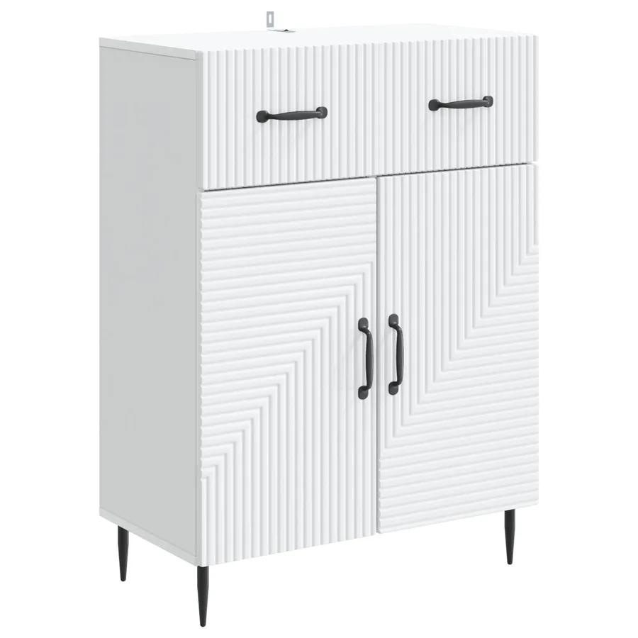 Buffet Blanc 66 x 34,5 x 89,5 cm Bois d'ingénierie - 2