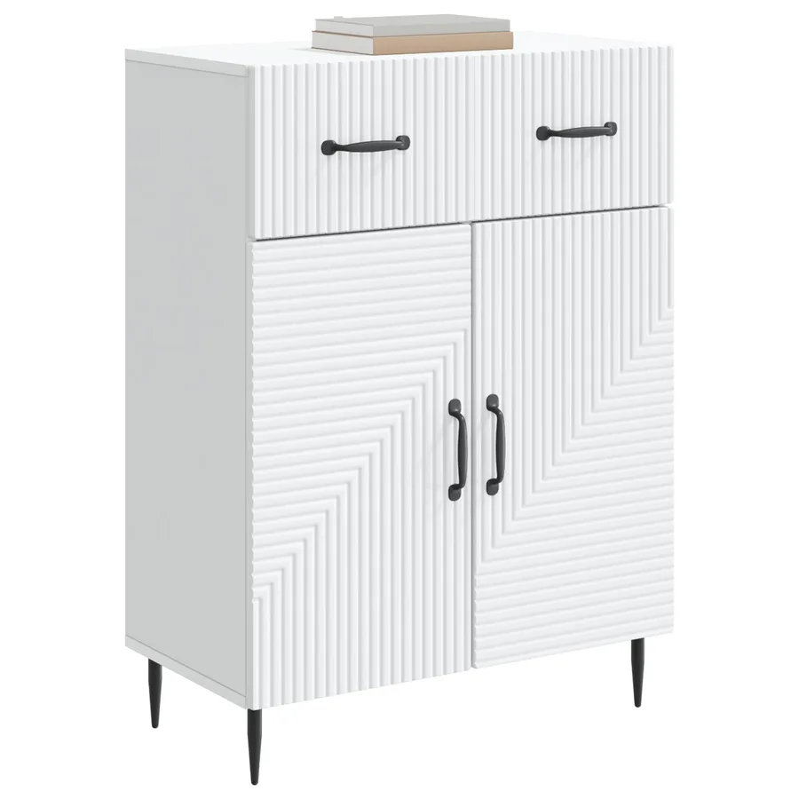 Buffet Blanc 66 x 34,5 x 89,5 cm Bois d'ingénierie - 3