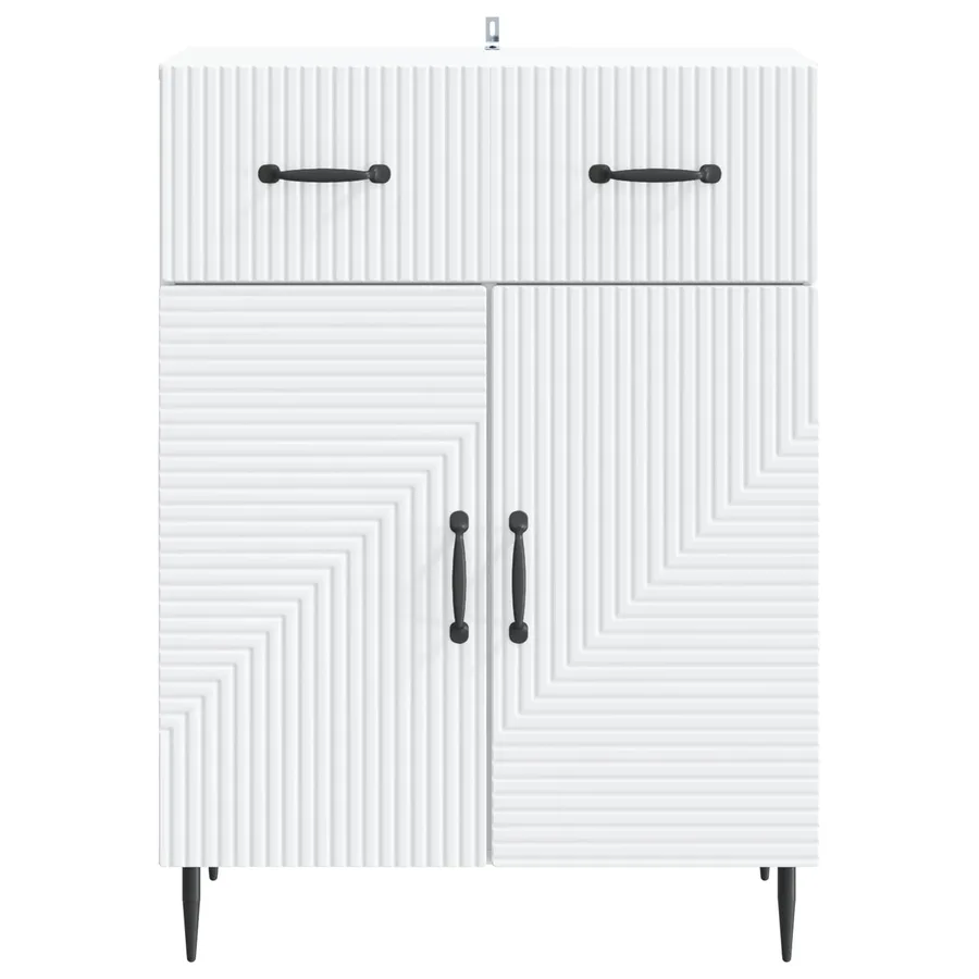 Buffet Blanc 66 x 34,5 x 89,5 cm Bois d'ingénierie - 6