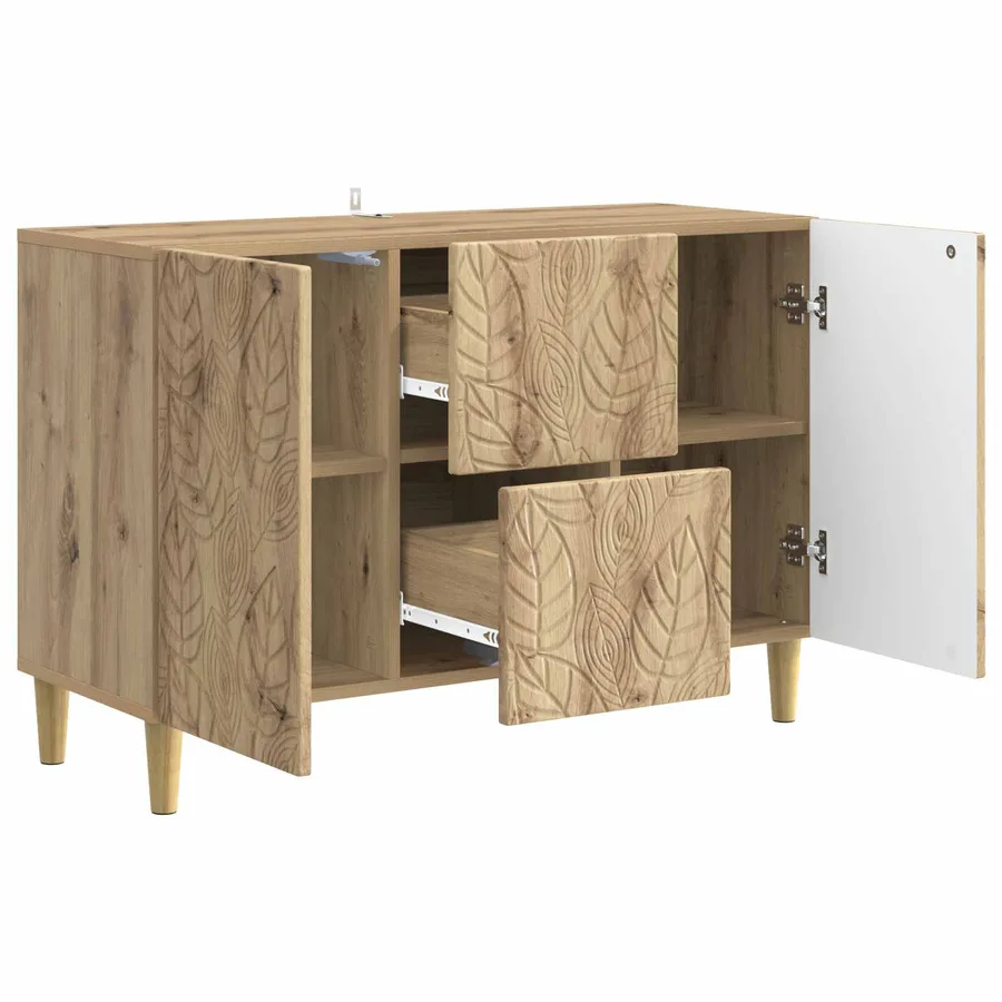 Buffet Chêne artisanal 89 x 34,5 x 60 cm Bois d'ingénierie - 4