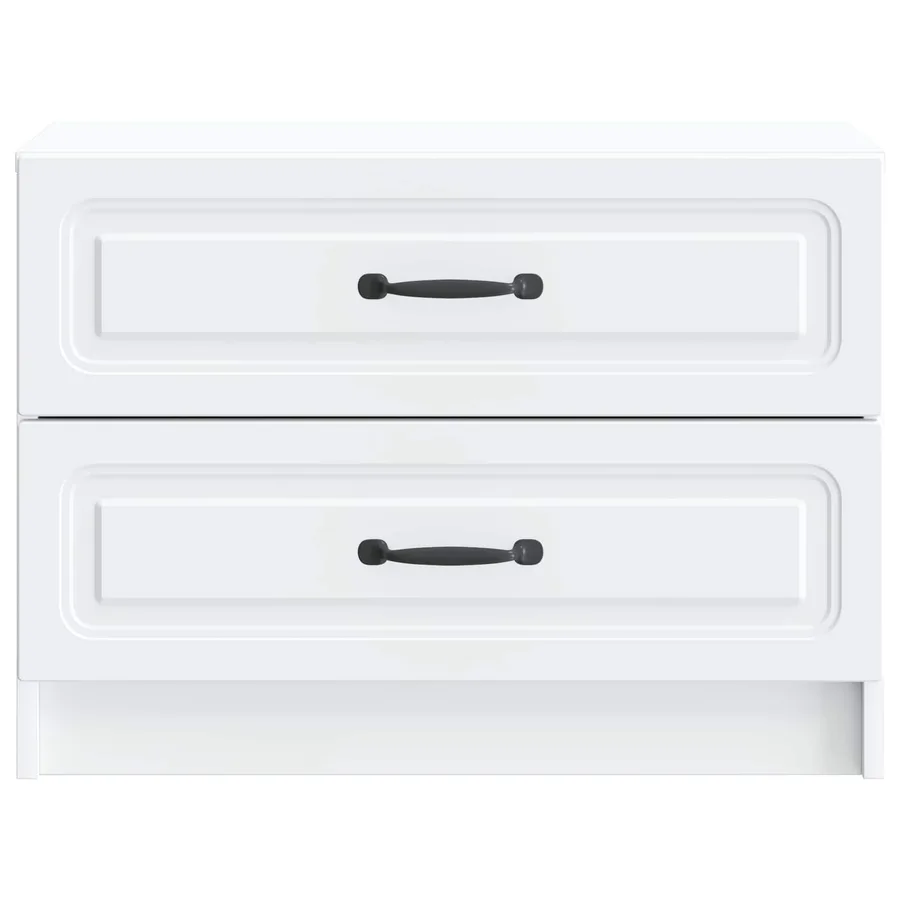 Cabinet de chevet Blanc 62 x 34,5 x 44,5 cm Bois d'ingénierie - 5