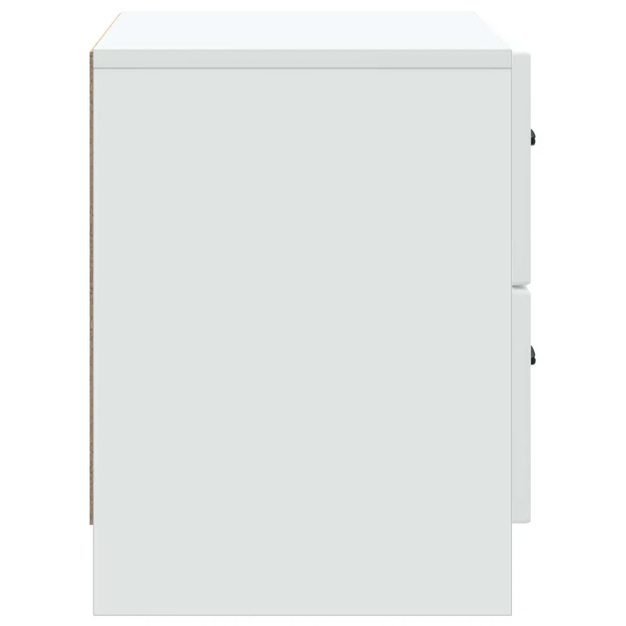 Cabinet de chevet Blanc 62 x 34,5 x 44,5 cm Bois d'ingénierie - 6
