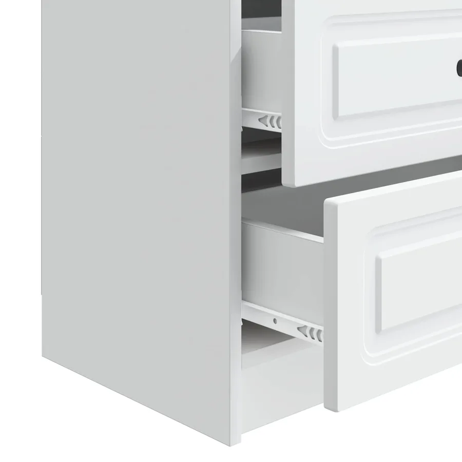 Cabinet de chevet Blanc 62 x 34,5 x 44,5 cm Bois d'ingénierie - 9