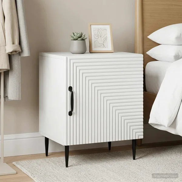 Cabinet de chevet 2 pcs Blanc 43 x 34,5 x 50 cm