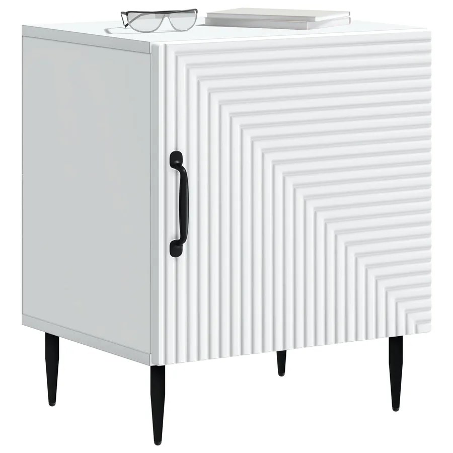 Cabinet de chevet 2 pcs Blanc 43 x 34,5 x 50 cm - 3