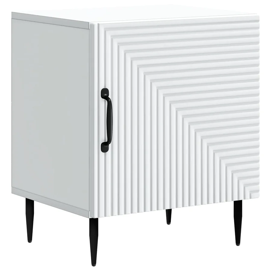 Cabinet de chevet 2 pcs Blanc 43 x 34,5 x 50 cm - 5