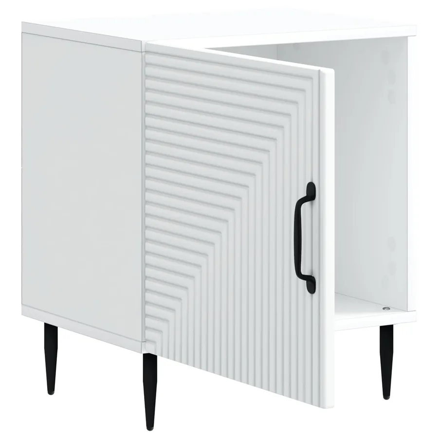 Cabinet de chevet 2 pcs Blanc 43 x 34,5 x 50 cm - 6