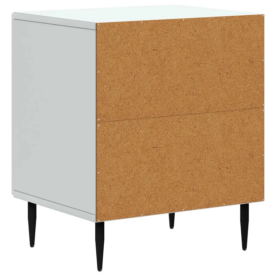 Cabinet de chevet 2 pcs Blanc 43 x 34,5 x 50 cm - 9